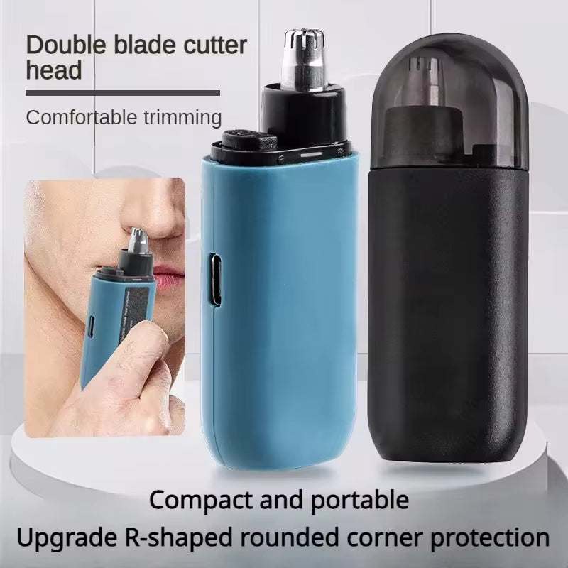 Electric Nose Hair Trimmer 7000 RPM Painless Nose Hair Clipper USB Charging Dual-Edge Blades Portable Men Mini Nose Hair Trimmer