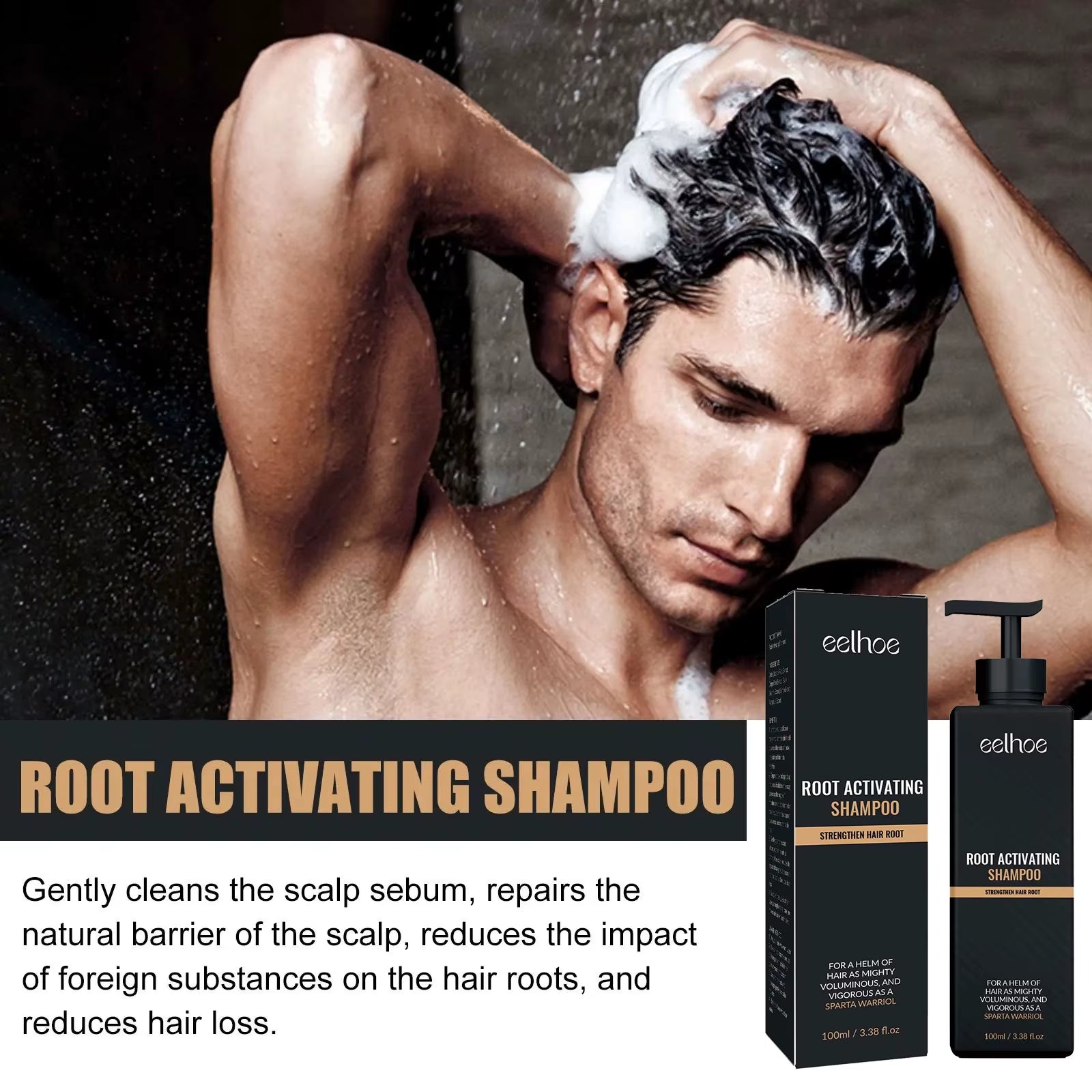 Hair Thickening Shampoo Promoting Scalp Circulation Non-Irritating Oil Control Natural Roots Treatment Hair Nourishing Shampoo