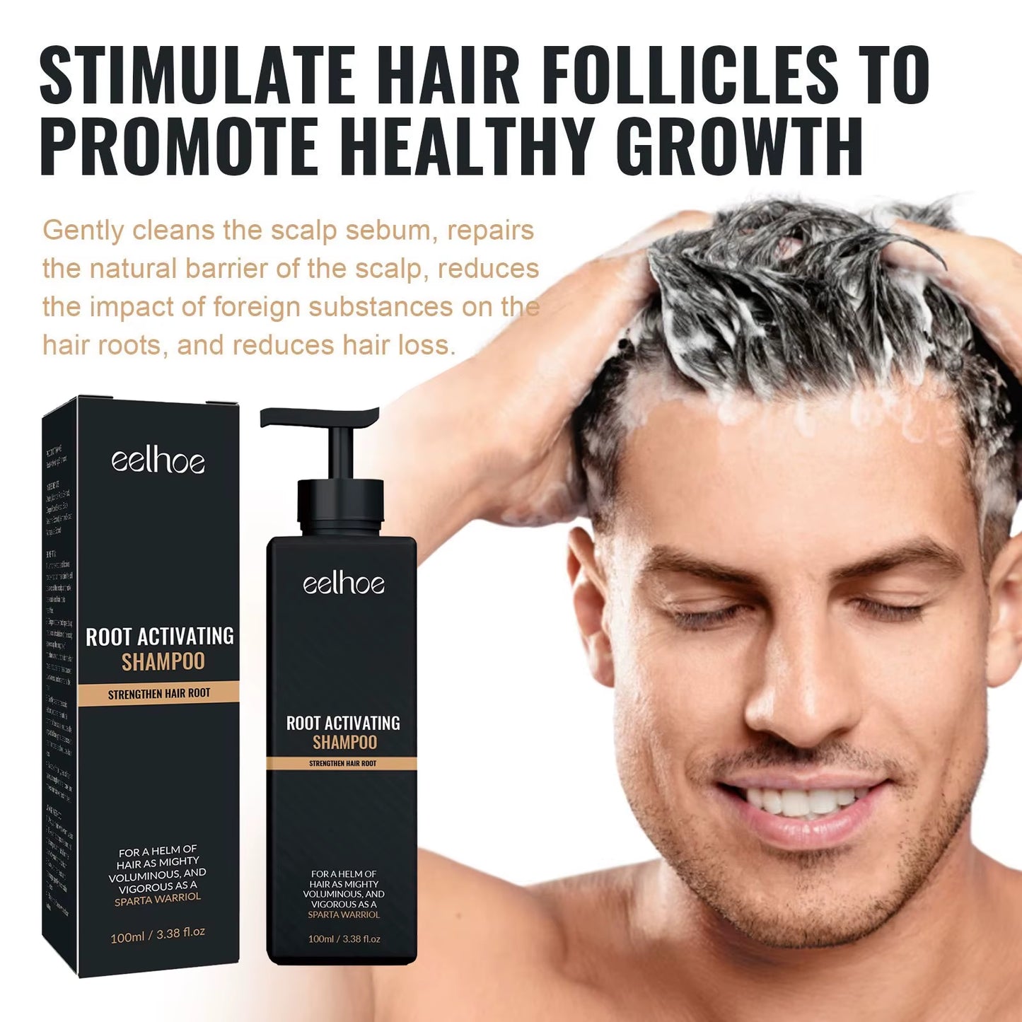 Hair Thickening Shampoo Promoting Scalp Circulation Non-Irritating Oil Control Natural Roots Treatment Hair Nourishing Shampoo